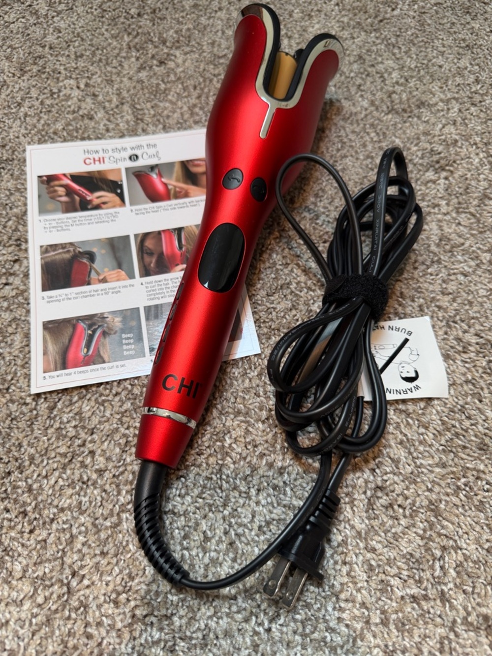 Red Auto Curler - Professional Curling Tool